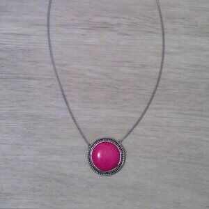 Pink Medallion Necklace